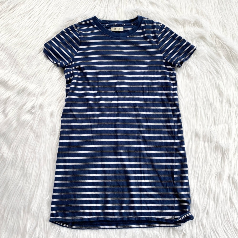 Madewell Blue Striped Dress